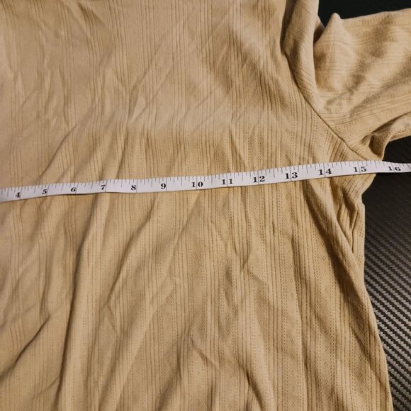 NEW Aerie Longsleeve Tan‎ Cotton Mock Neck Top Size M - Picture 12 of 13
